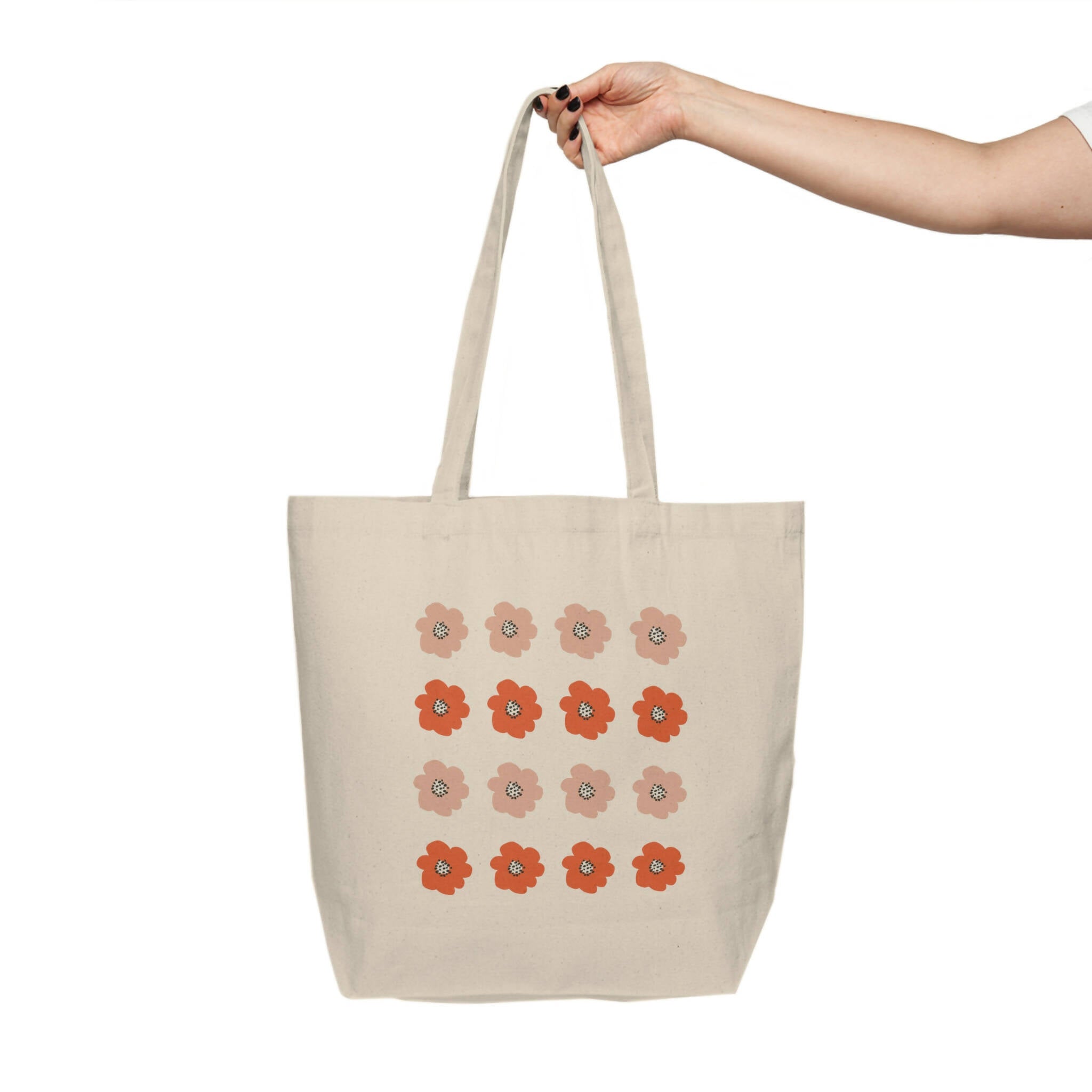 Hand Embroidery Rose Shoulder Bag Canvas Tote Bag With 