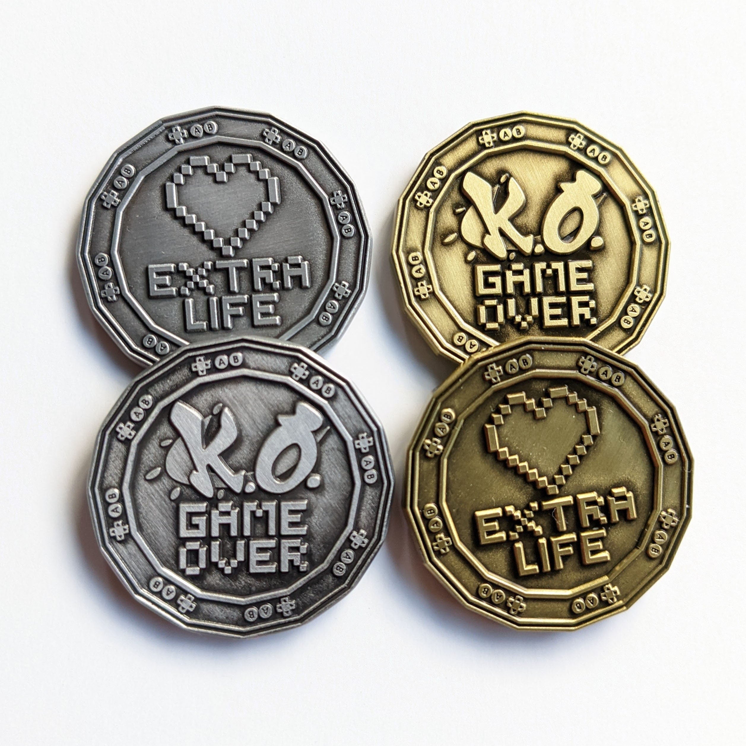 Game Over vs Extra Life Decision Coin - 1.5