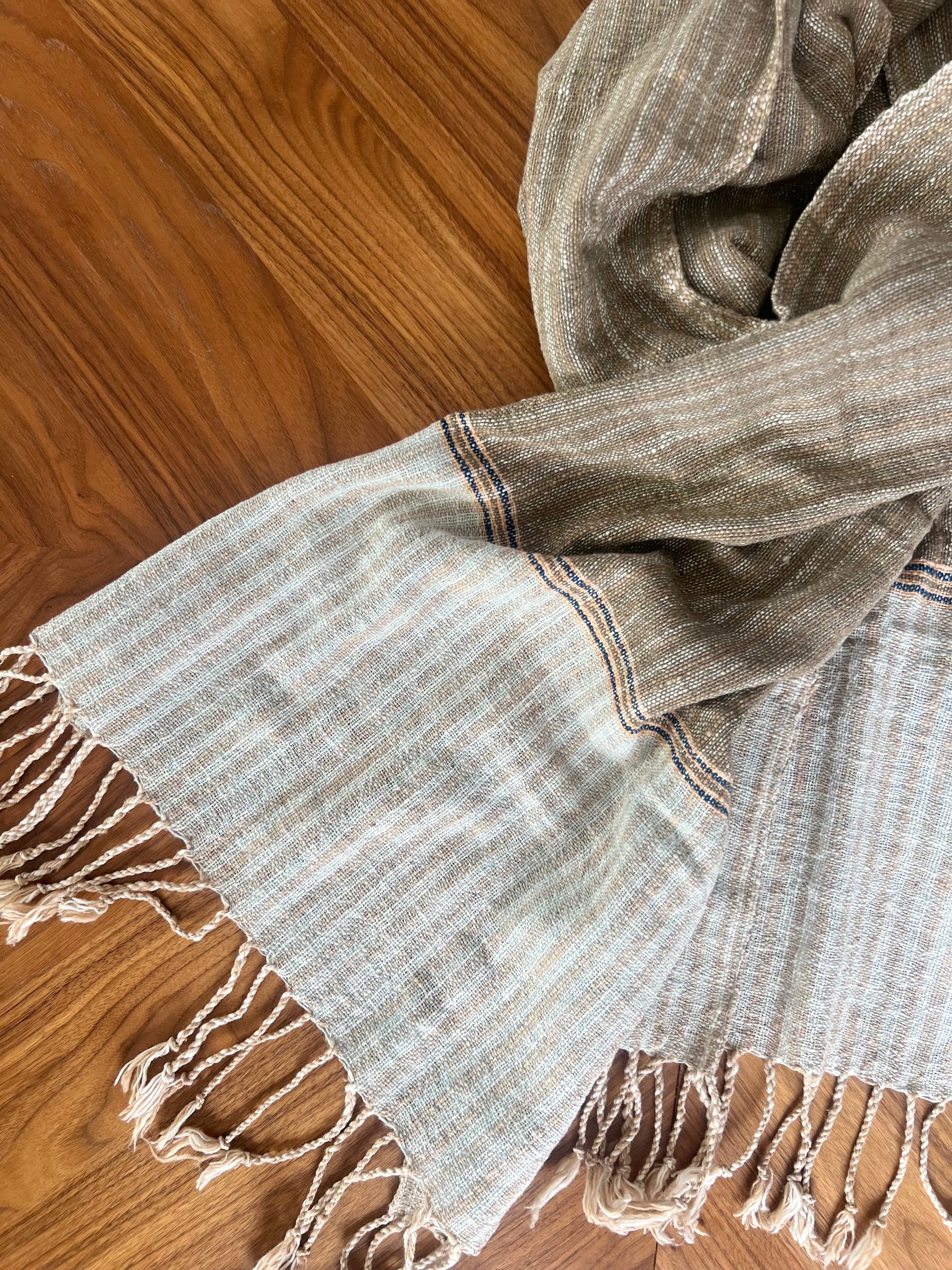 Una Hand-spun + Handwoven Scarf