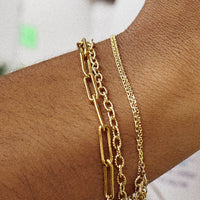 Bold Gold Paperclip Chain Bracelet-nunchi