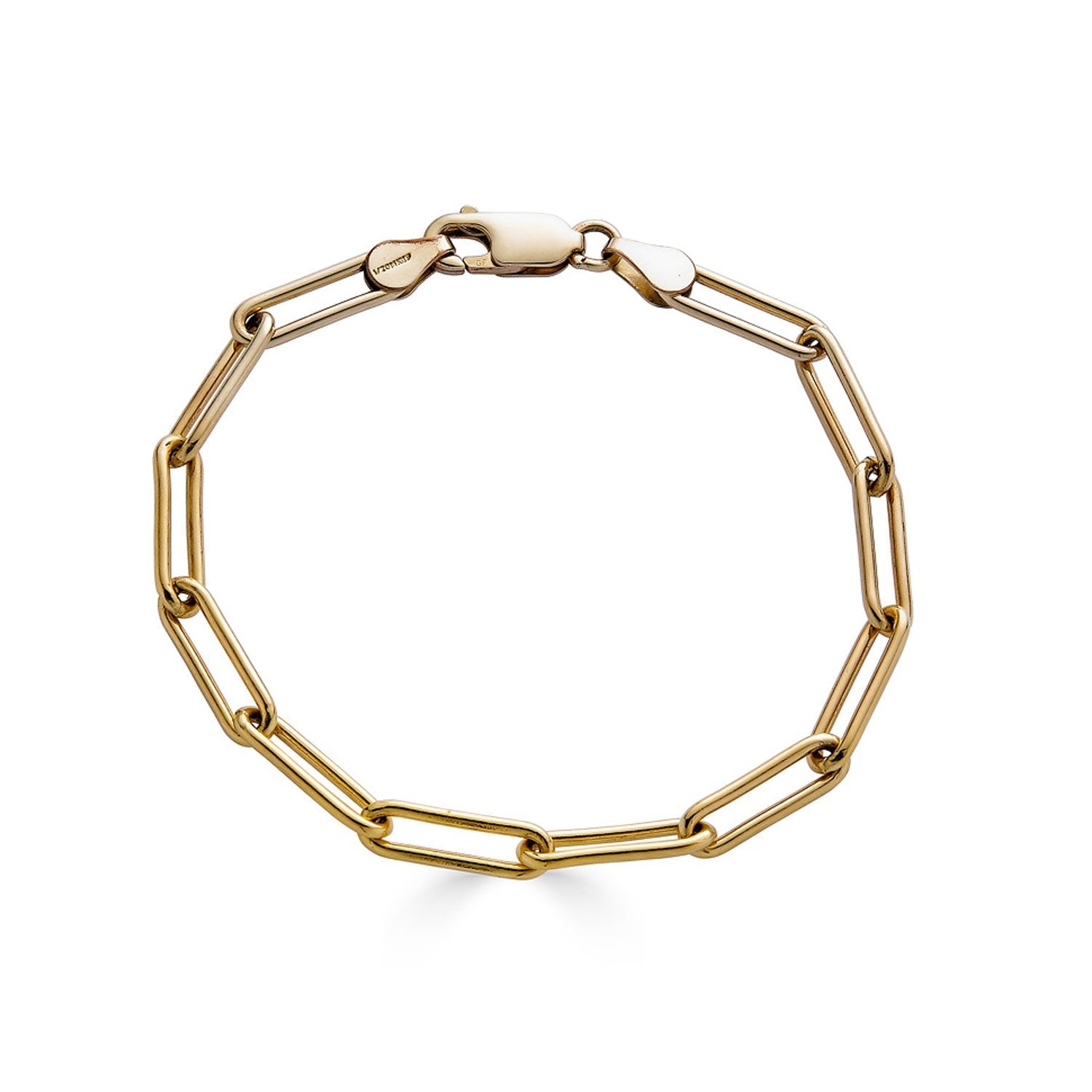 Bold Gold Paperclip Chain Bracelet-nunchi