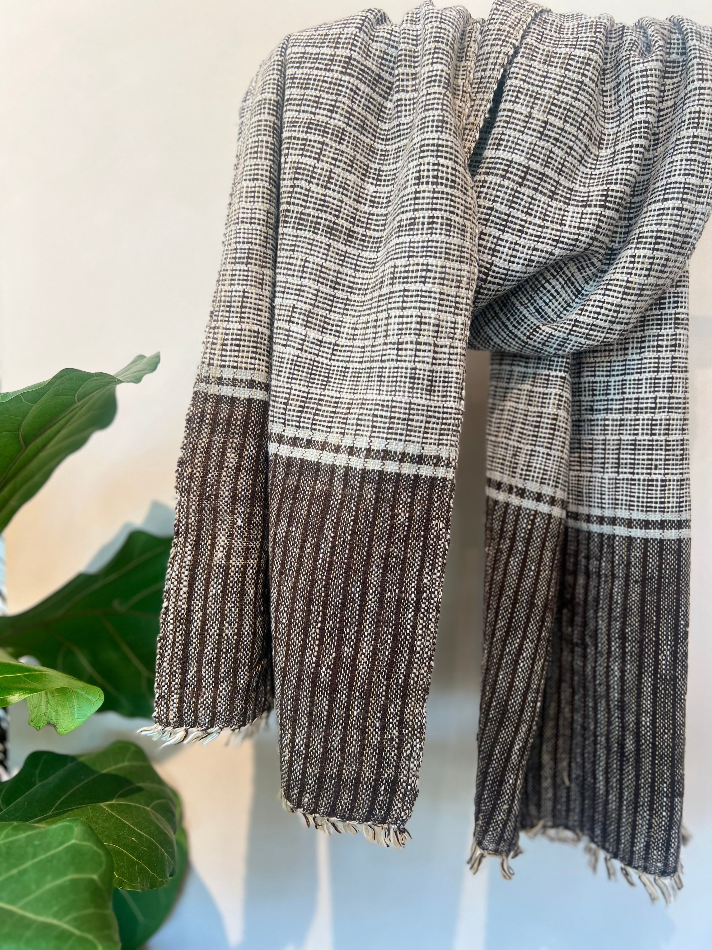 Una Hand-spun + Handwoven Scarf