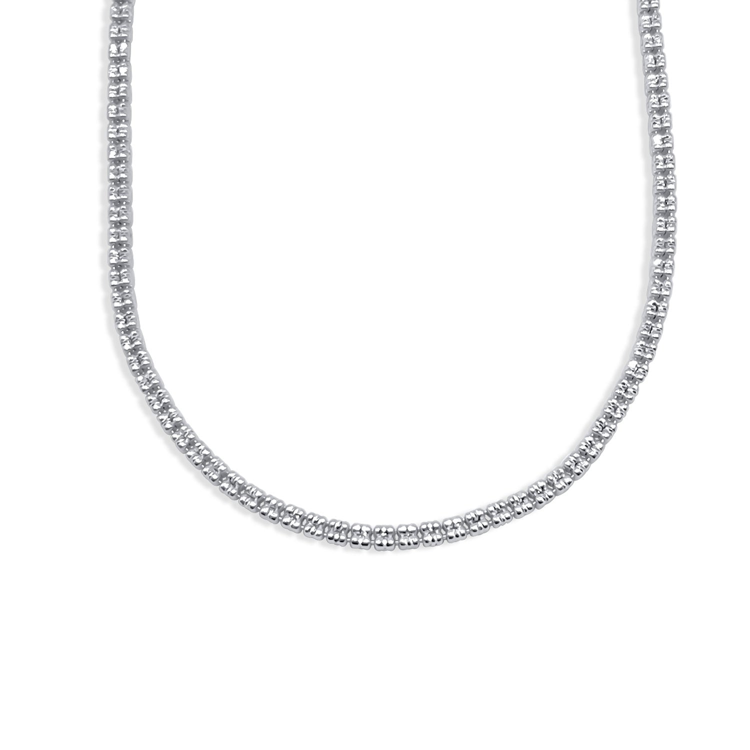 Diamond Cut Ice Chain Necklace