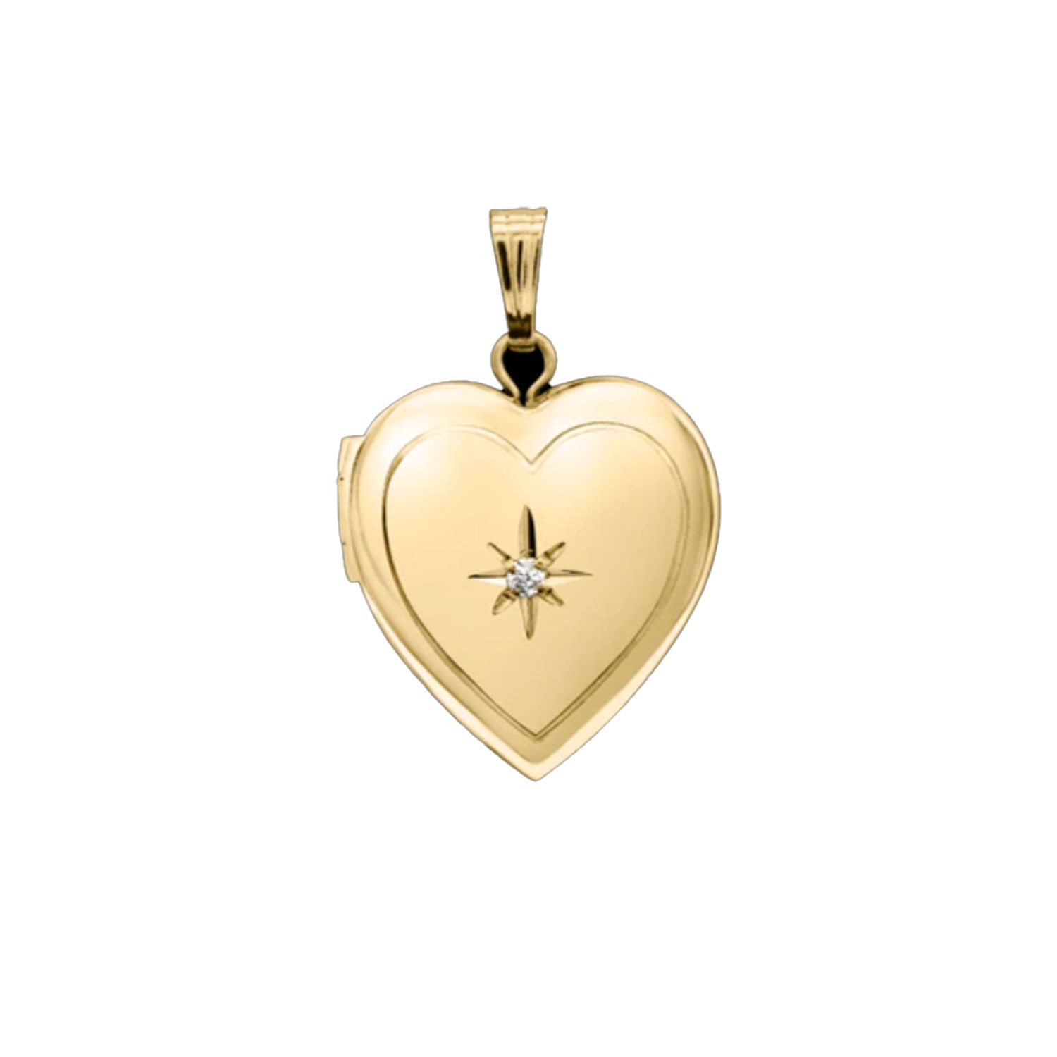 Diamond Heart Locket Necklace