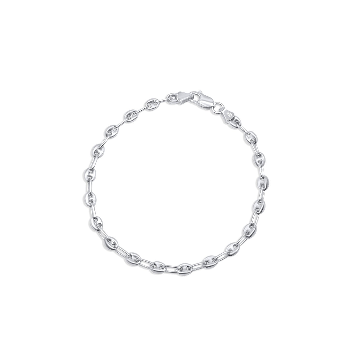 Puffed Mariner Chain Bracelet