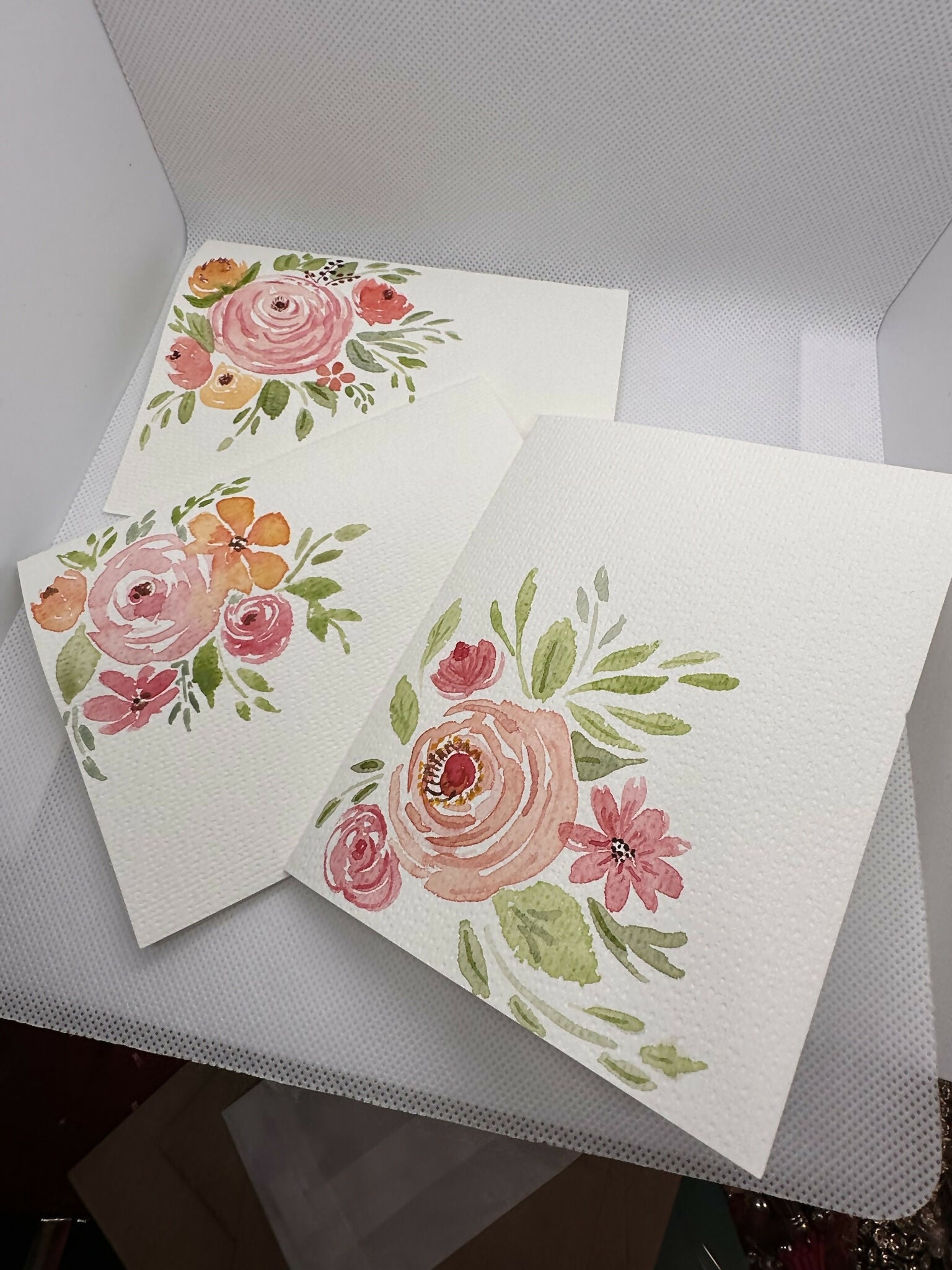 Original Handpainted Greeting Card 3-Pc Set