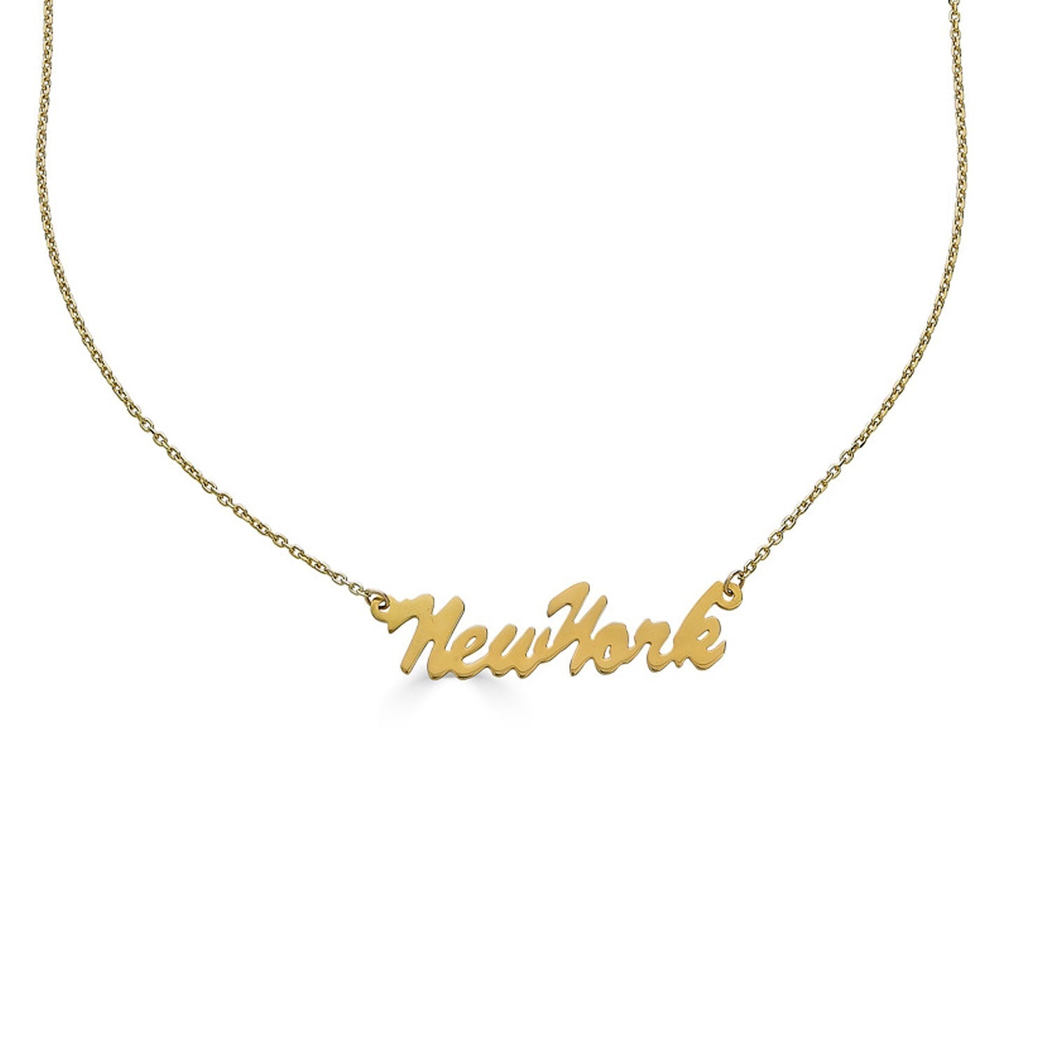 Customizable Nameplate Necklace - Silver-nunchi