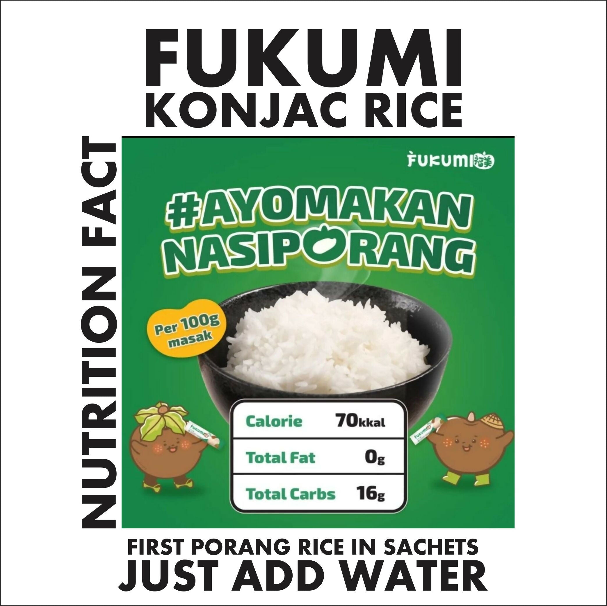 Konjac Rice Shirataki Rice Beras Porang Gonyakbap Konnyaku Very Easy Just Add Hot Water 1 box contains 7 sachets