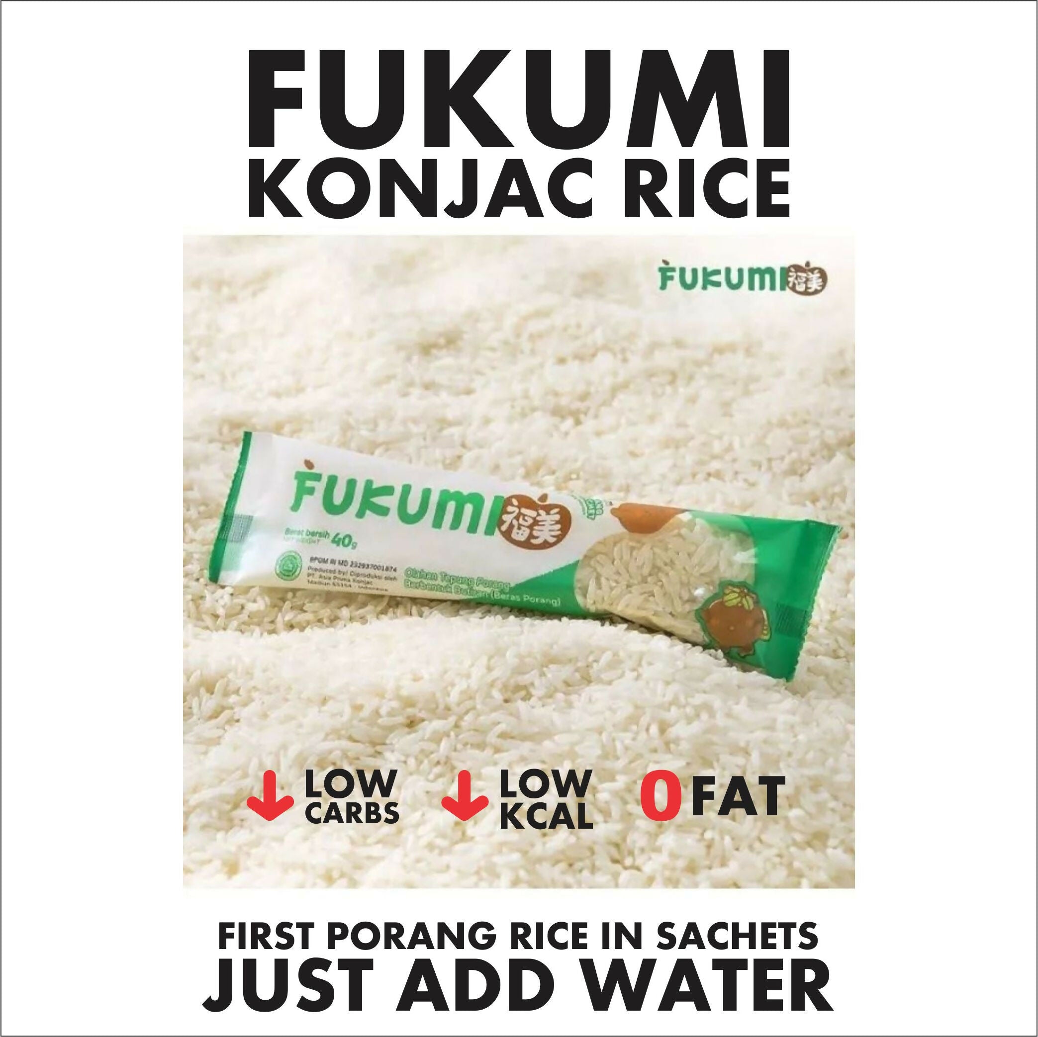 Konjac Rice Shirataki Rice Beras Porang Gonyakbap Konnyaku Very Easy Just Add Hot Water 1 box contains 7 sachets