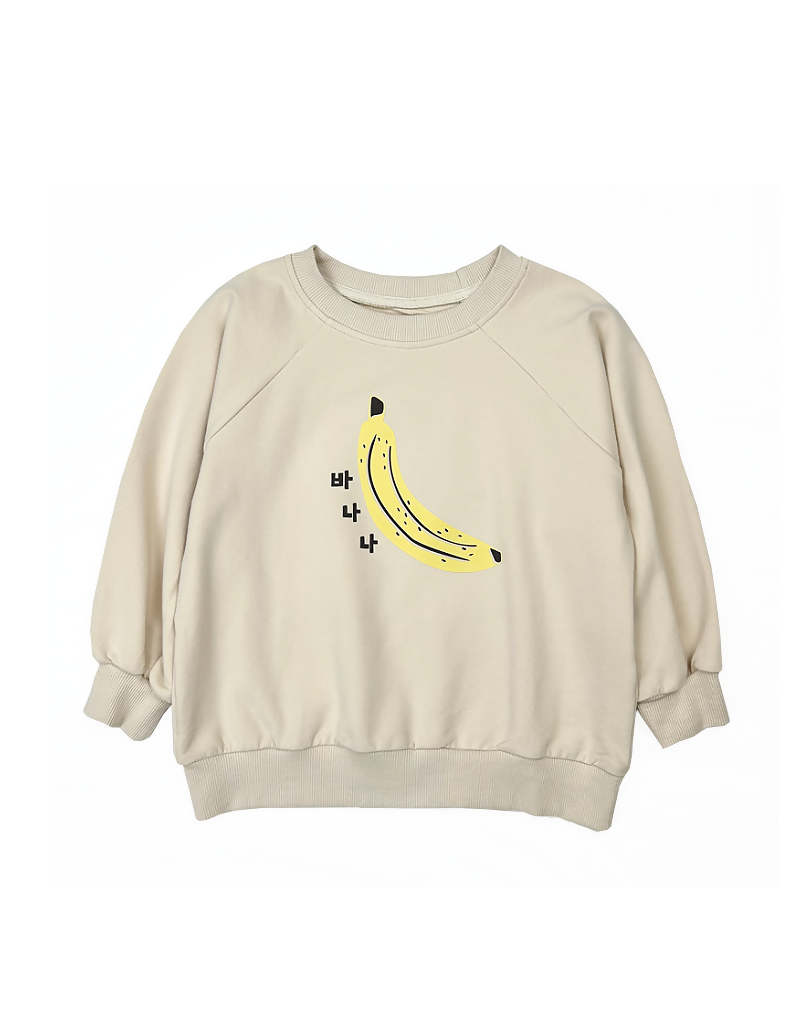 KIDS BANANA SWEATSHIRT EGGSHELL