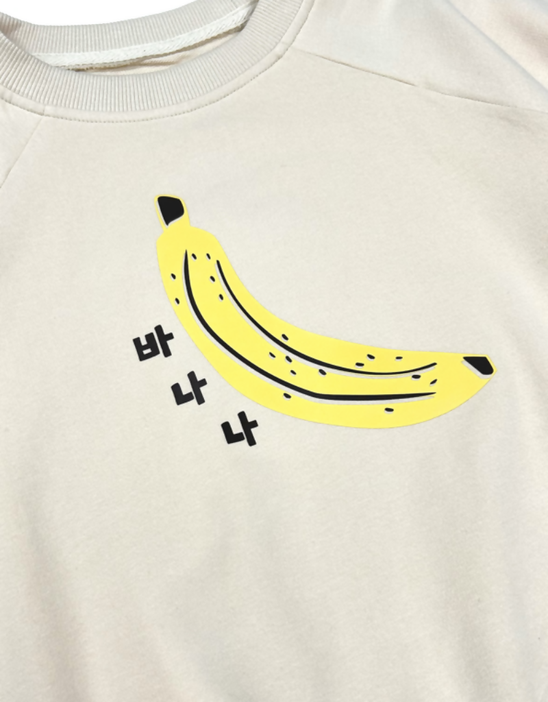 KIDS BANANA SWEATSHIRT EGGSHELL