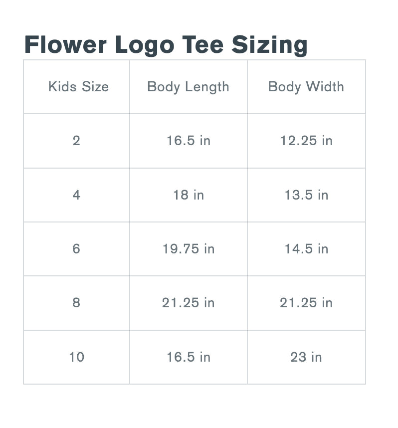 KIDS FLOWER LOGO TEE- OATMEAL