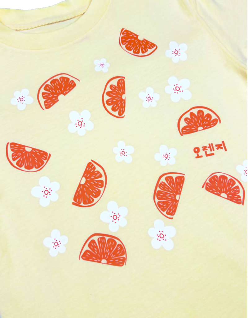 KIDS ORANGE BLOSSOM TEE YELLOW