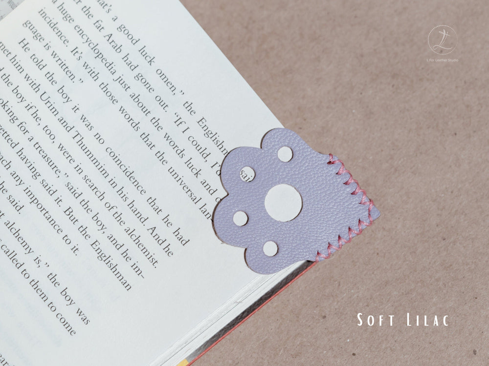 Pawse Leather Bookmark, Handcrafted from French chèvre leather, Perfect cute gifts for pet lovers & book lovers, Anniversary, Birthday