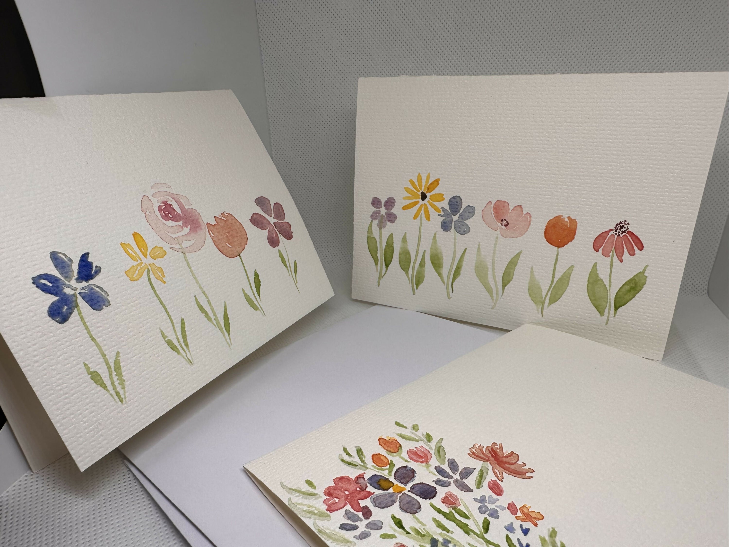 Original Handpainted Greeting Card 3-Pc Set