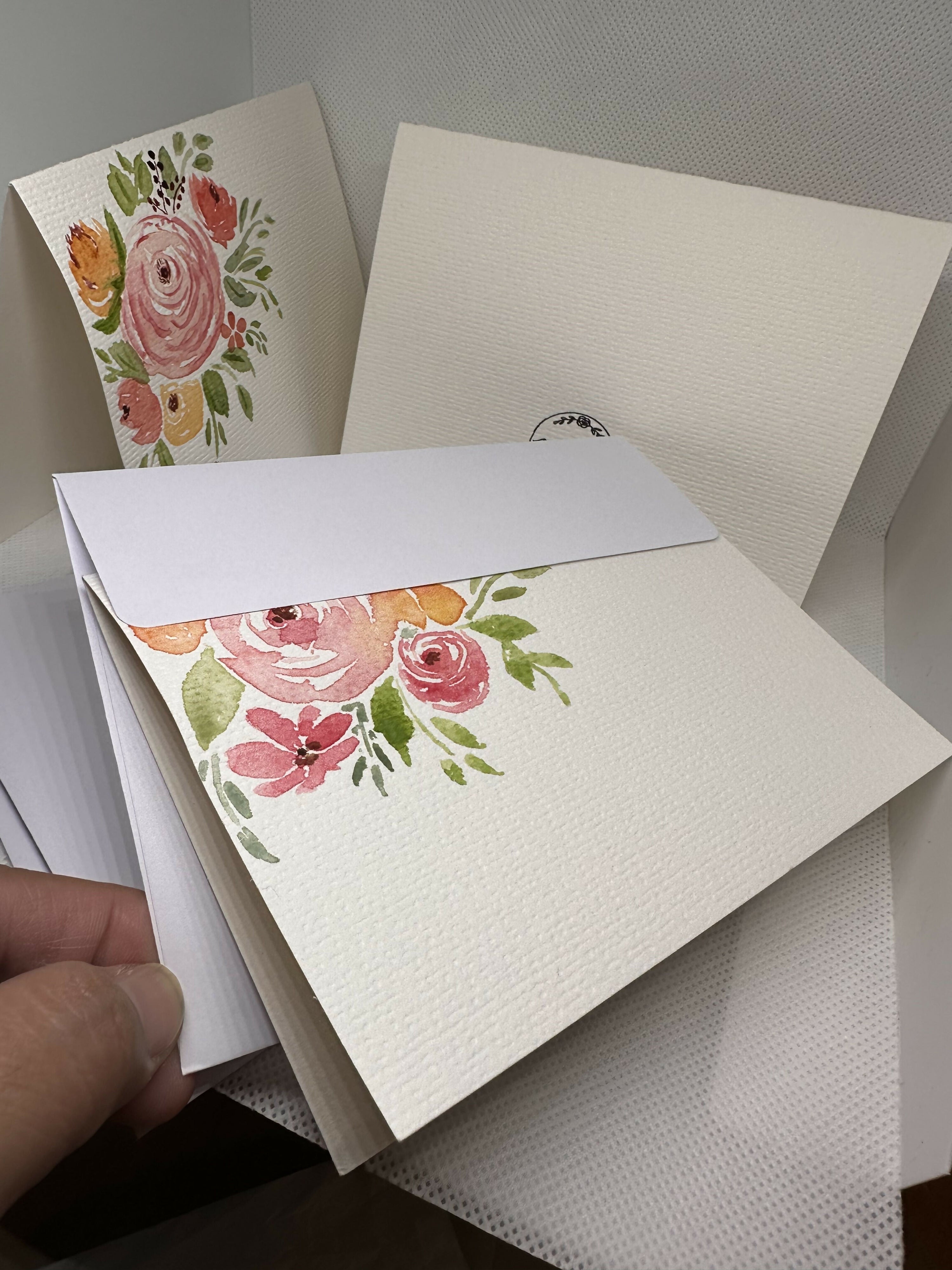 Original Handpainted Greeting Card 3-Pc Set