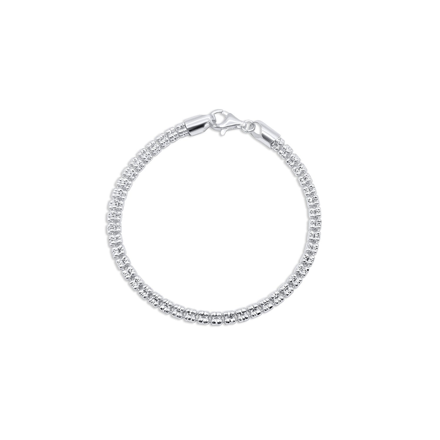 6" Diamond Cut Ice Chain Bracelet