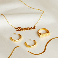 Customizable Nameplate Necklace - Gold