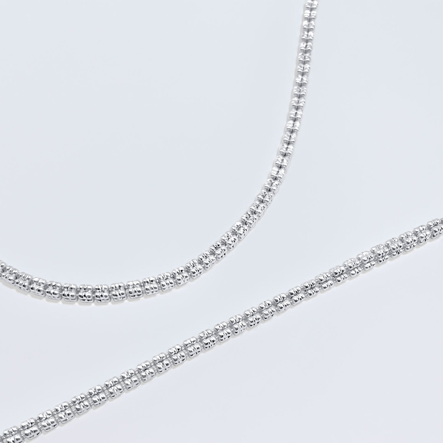 Diamond Cut Ice Chain Necklace