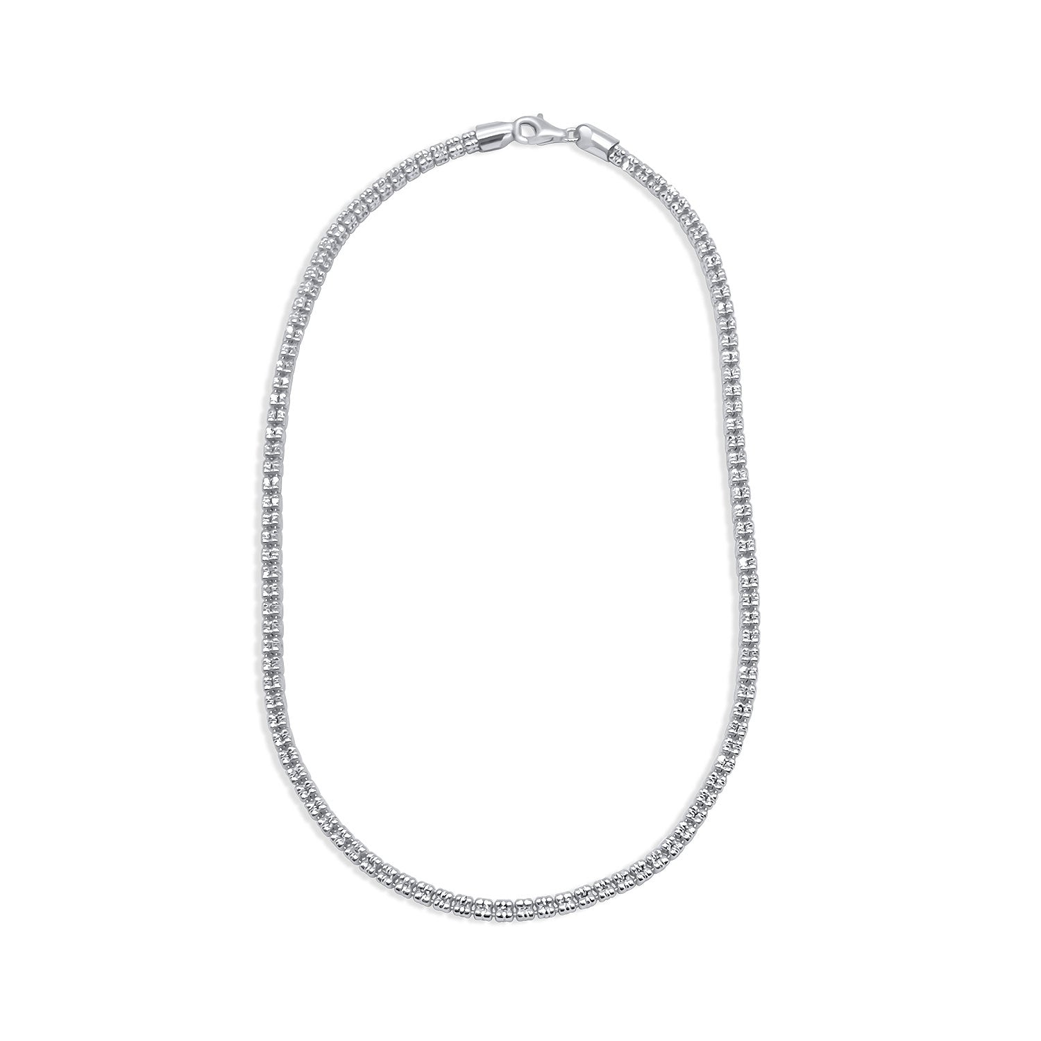 Diamond Cut Ice Chain Necklace