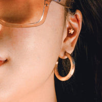 Lightweight Chunky Hammered Hoops