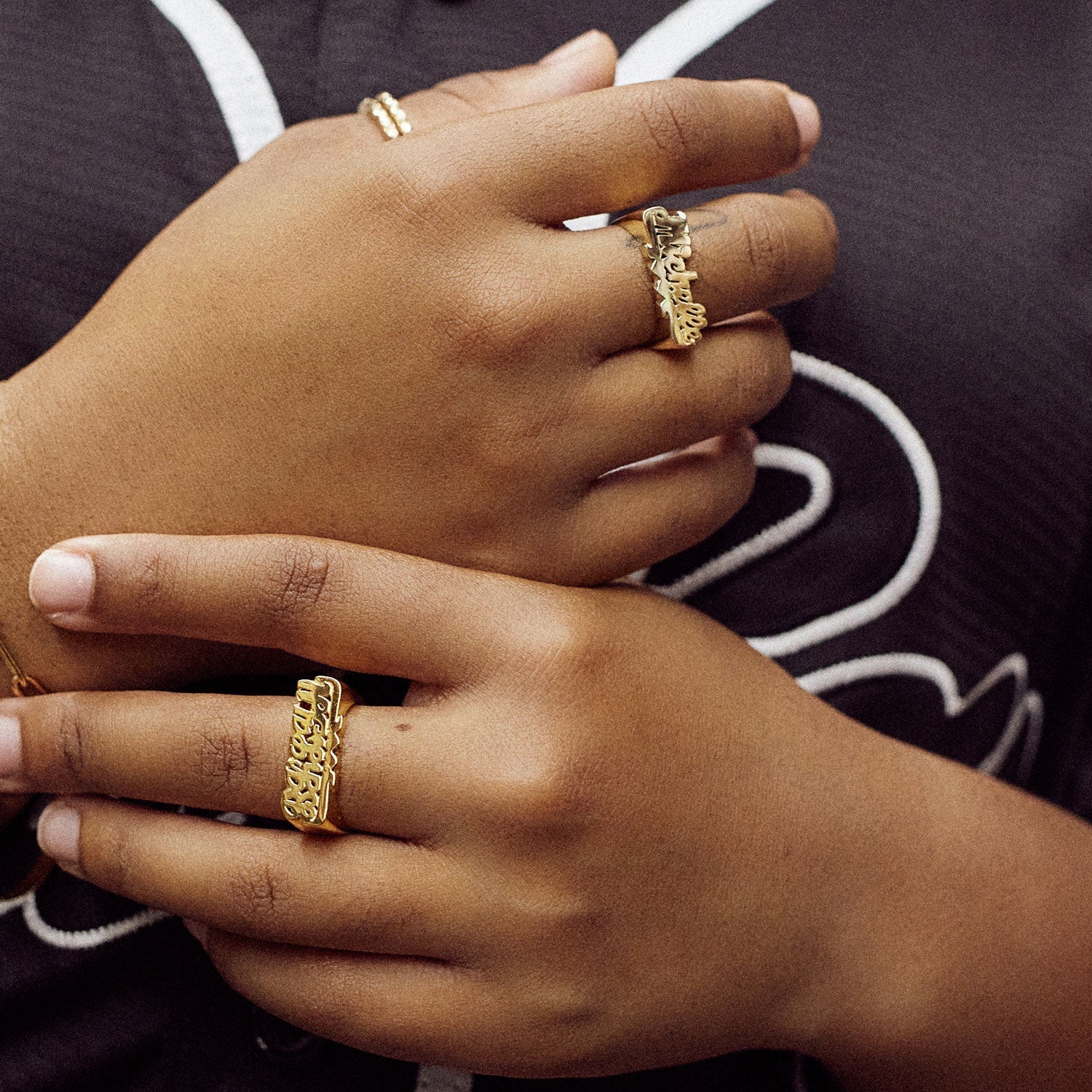 Script Nameplate Ring