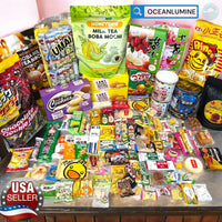 Priority Ship- 80 Pieces Specialty Asian Snacks Ramen Noodles & Drink Bulk Variety Surprise Snack Box Samplers