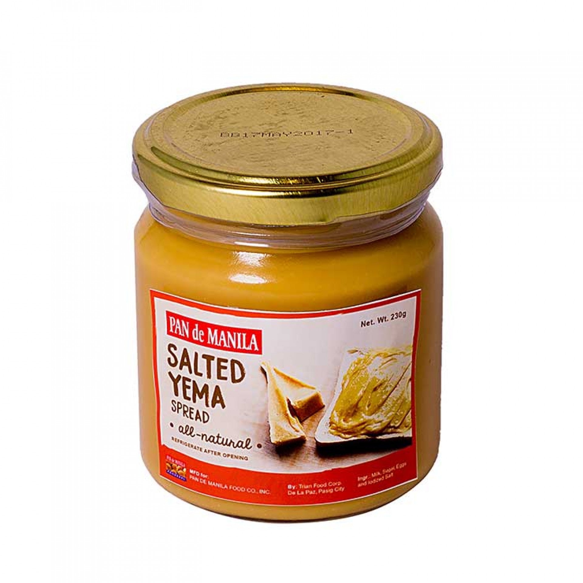 Pan de Manila Salted Yema Spread - All-Natural