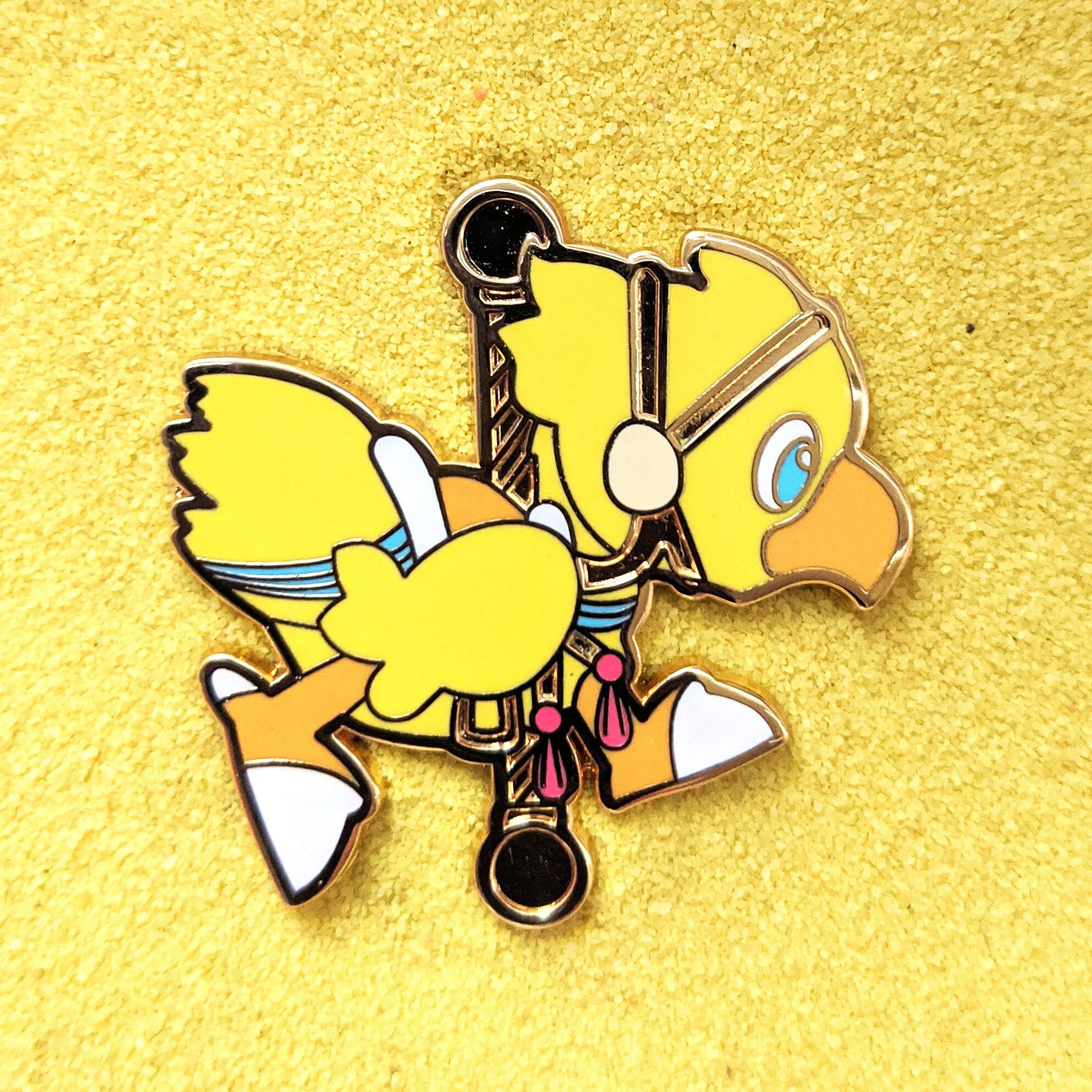 Chocobo Carousel - 1.5" Enamel Pin Lapel Metal Badge