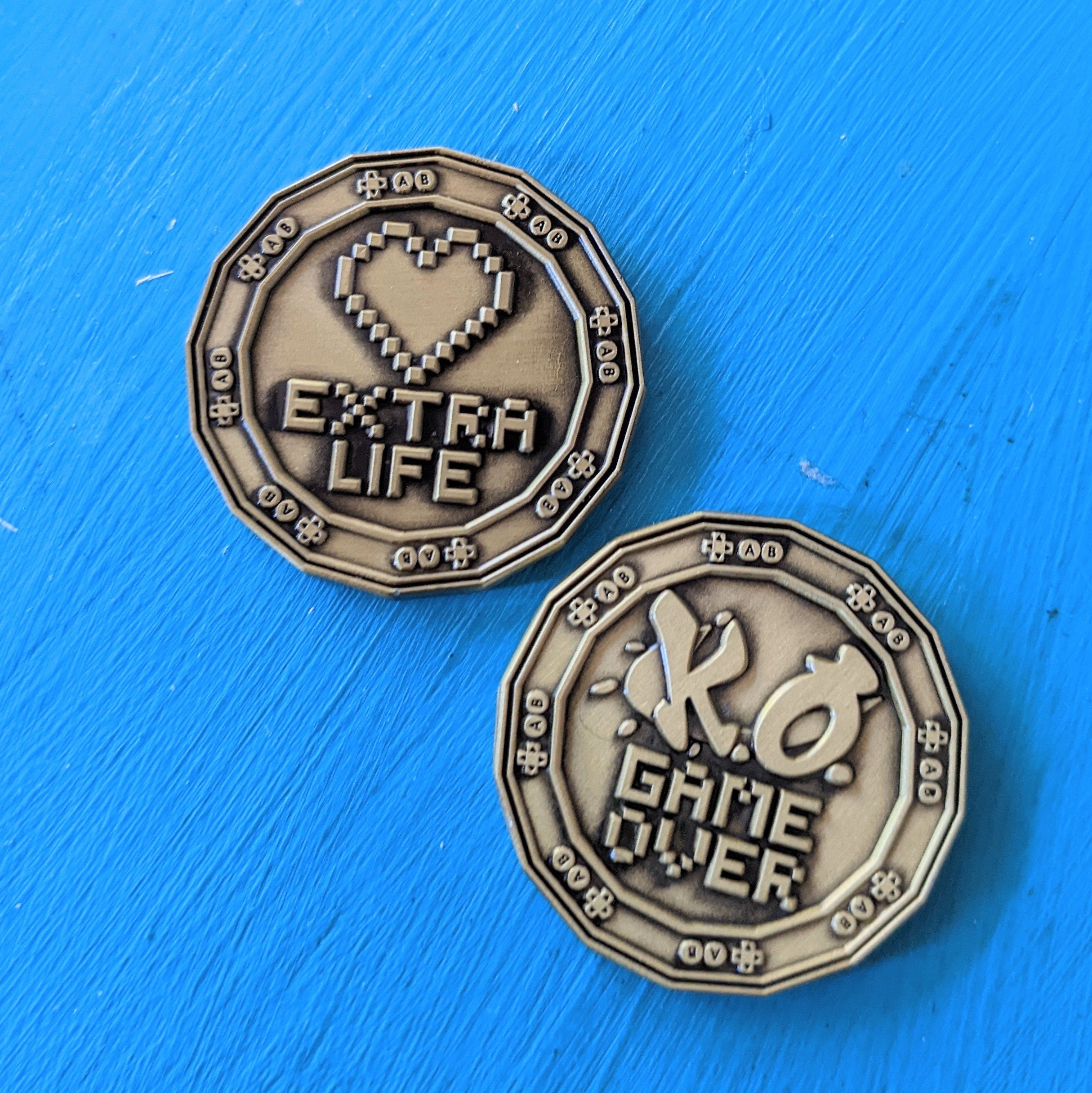 Game Over vs Extra Life Decision Coin 1.5