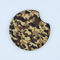 Camo Brown Car Coaster