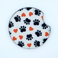 Paws Heart Car Coaster