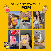 Honey Popping Boba 6x6-Pack - Single Serve, Dye-Free, Vegan (100% of PROCEEDS GO TOWARDS LA FIRES)