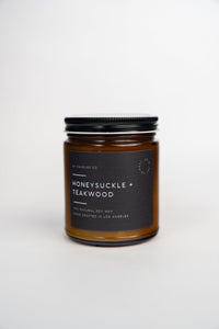 9 oz Honeysuckle + Teakwood Candle