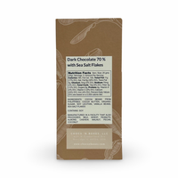 70% DARK CHOCOLATE WITH SEA SALT FLAKES [85G]