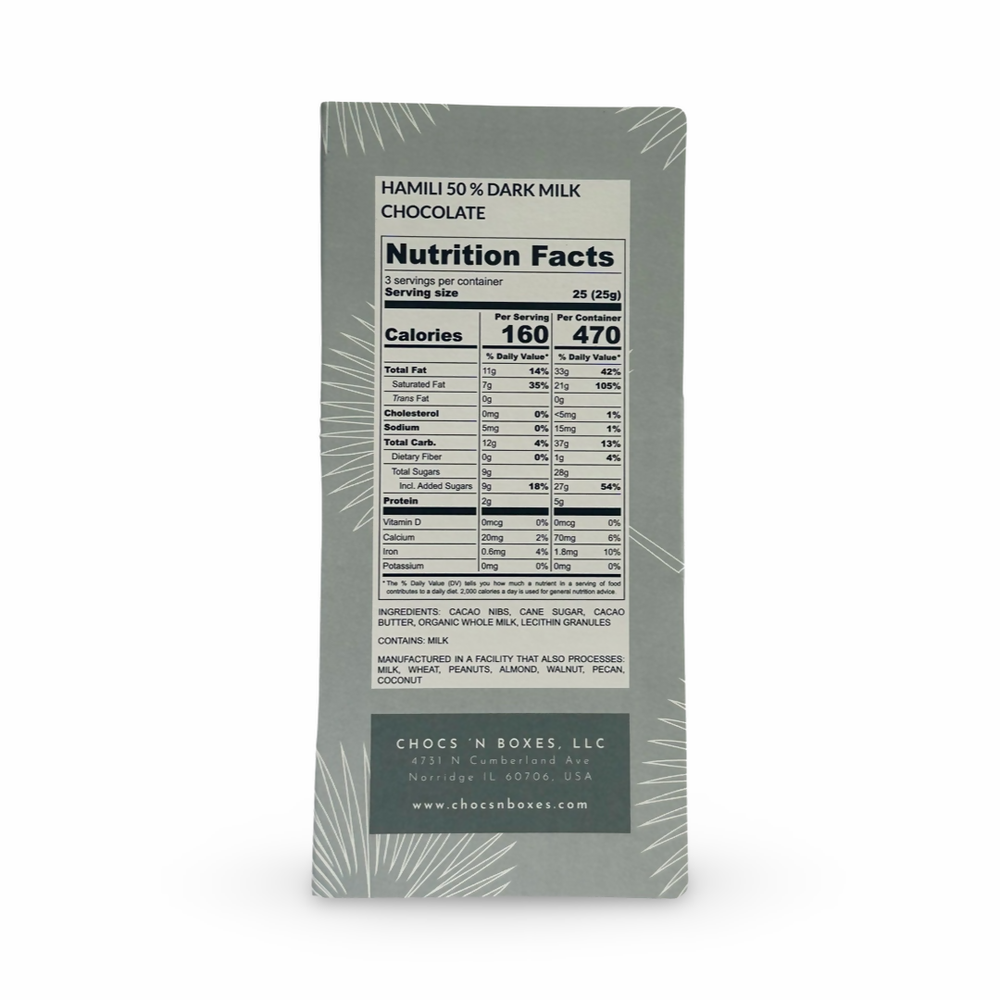 HAMILI 50% Dark- Milk Chocolate [85g]