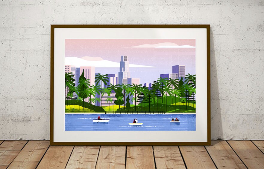 Echo Park Art Print