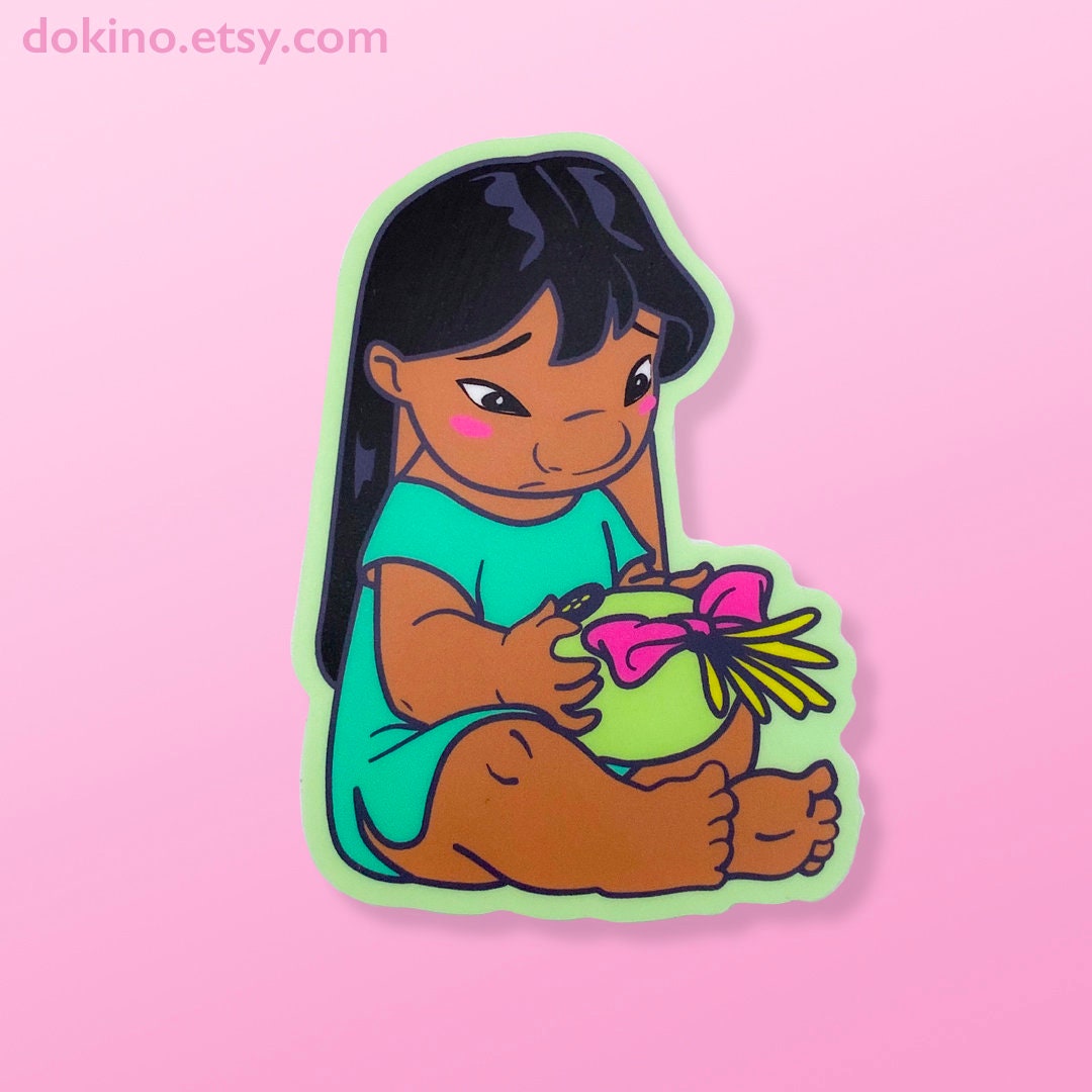 Sad Baby Lilo with Scrump STICKER Waterproof Vinyl Fanart Lilo and S