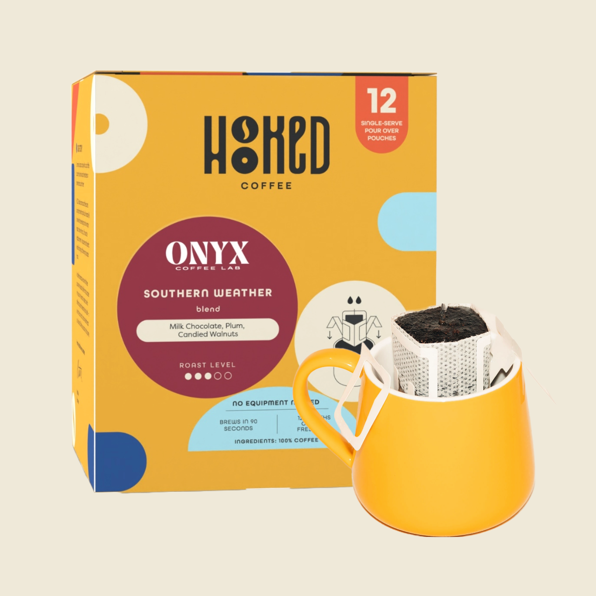 12 Pouches Single-Serve Pour Over Pouches - Onyx Medium Roast