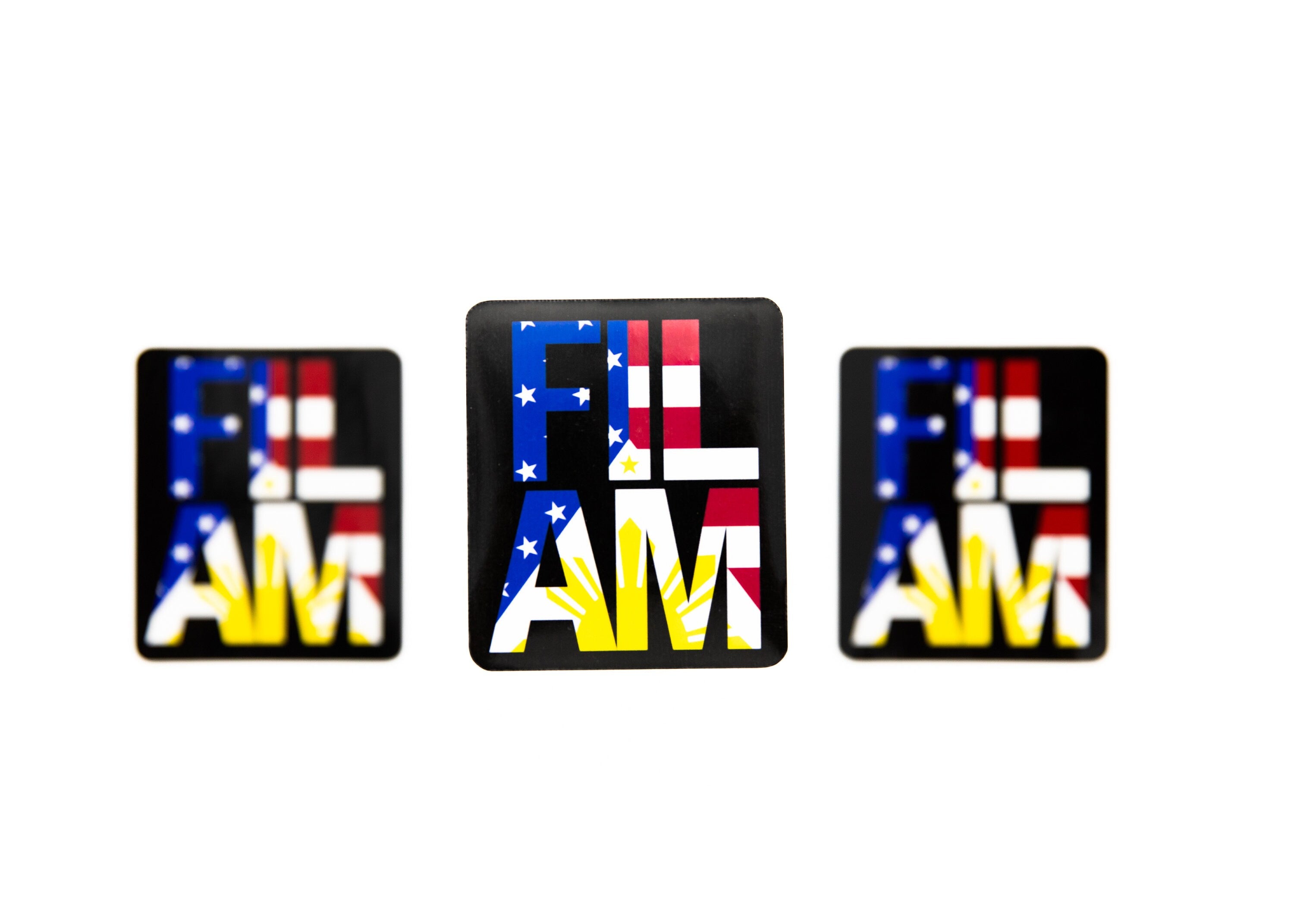 FIl-AM, Sticker, Weatherproof Sticker, Filipino, Filipina, American, Pinoy, Pinay, Philippines,