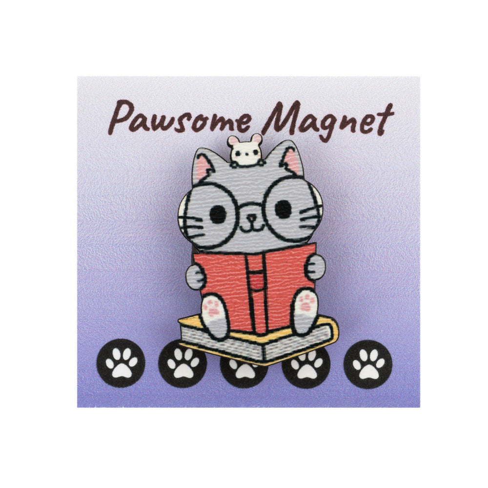 Cat Bookworm Magnet Paw-some Cat Magnets