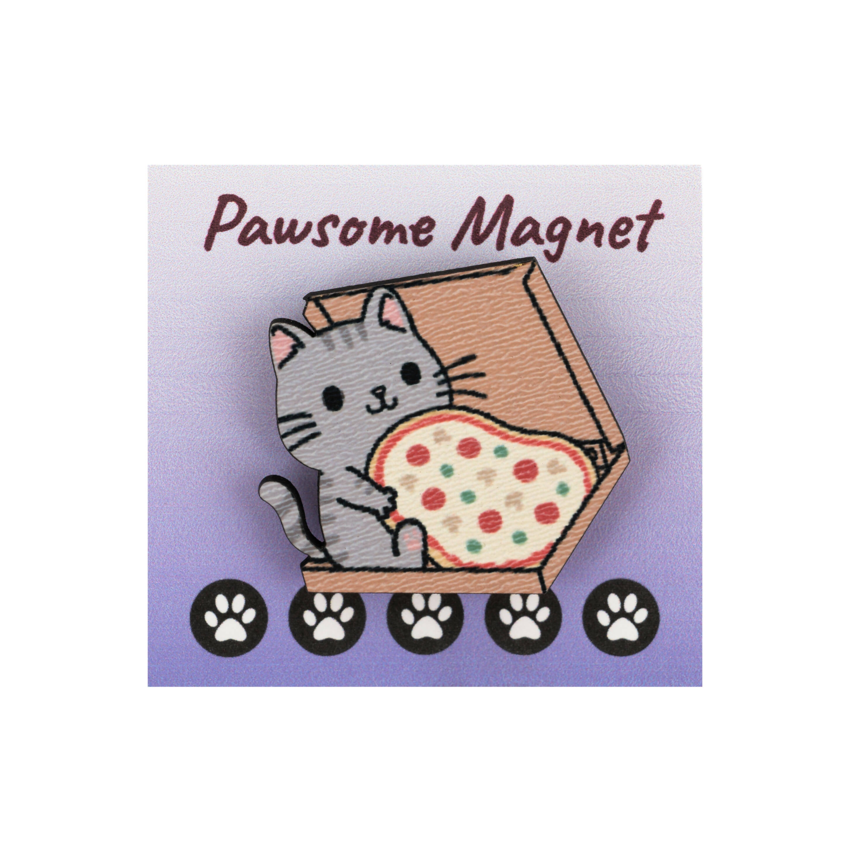 Cat Pizza Magnet Paw-some Cat Magnets