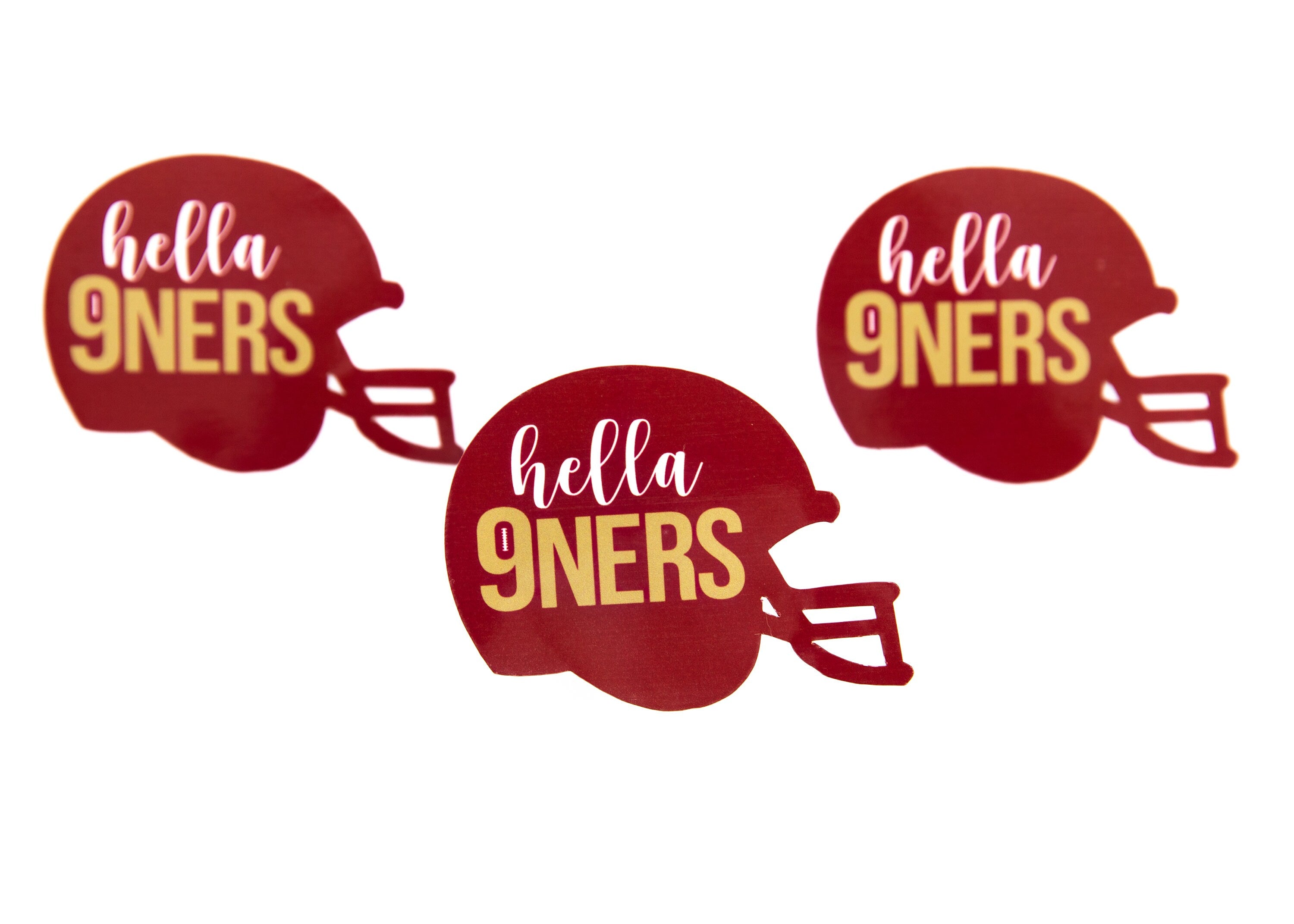 Hella Niners, Weatherproof Sticker, Bay Area, SF, San Francisco, 49ers, forty, niner