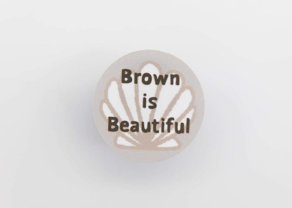 Mie Makes Brown is Beautiful Sticker, Filipina Stickers, Shell Sticker, Inspirational Quote, Filipino Sticker, Philippines, Waterbottle Sticker, Pinay