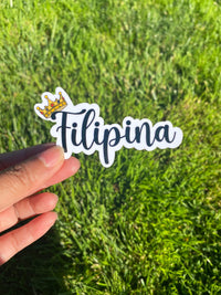 Mie Makes Filipina Sticker, Filipina Queen Sticker, Filipino Queen, Filipino Crown Sticker, Philippines, Laptop Sticker, Waterbottle Sticker, Decal