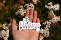 Mie Makes Pinay American Sticker, Filipino Sticker, Pinay Sticker, Filipina Sticker, Filipina American, Sampaguita Flower, Philippines, Filipina