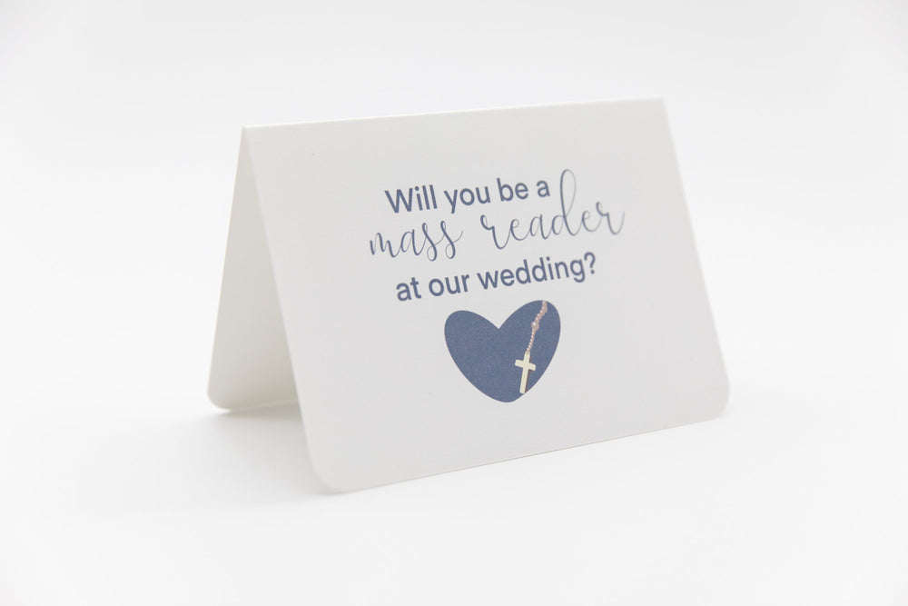 Mie Makes Will You Be A Mass Reader At Our Wedding Greeting Card, Mass Reader, Homemade Card, Filipino American Wedding, Wedding Card, Pre-wedding,