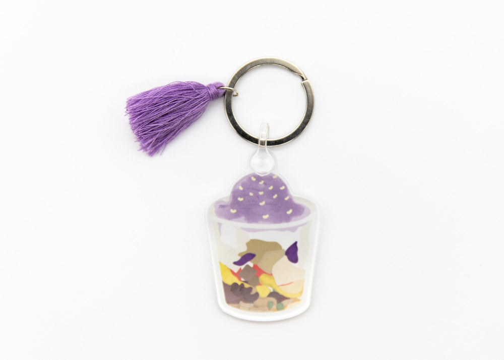 Purple Halo Halo Keychain, Unique Keychain, Acrylic Keychain, Philippines, Pinay, Filipina, Filipino, Filipino Keychain, Pokemon