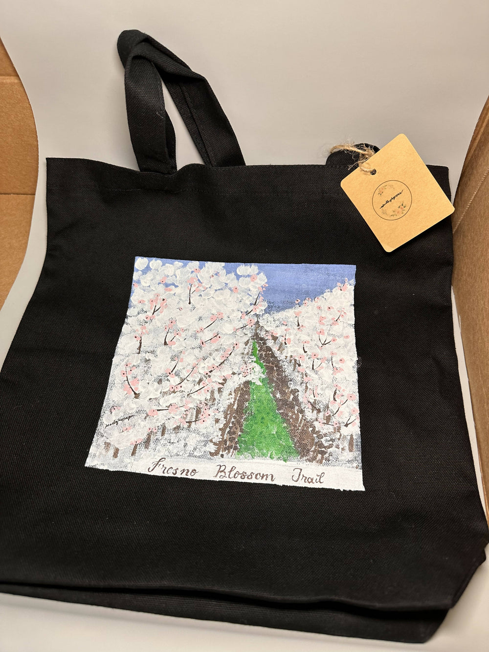 Fresno, CA souvenir-original handpainted tote bag