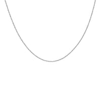 14" / 14K White Gold Diamond Cut Sparkle Chain Necklace